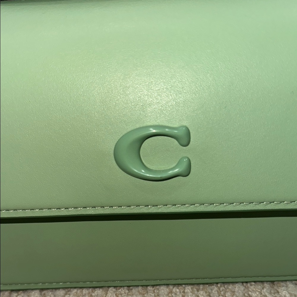Coach Juno Crossbody in Glovetan leather and color Pale Pistacio - Picture 2 of 15